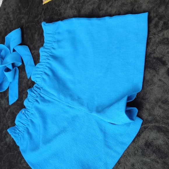 Women's Blue Shorts LOFT OUTLET WOMENS BLUE 💙💙💙💙 SHORTS WITH BELT WRAP - Picture 9 of 12
